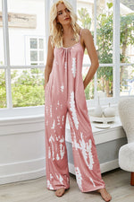 Load image into Gallery viewer, Tie-Dye Spaghetti Strap Jumpsuit with Pockets
