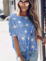 Load image into Gallery viewer, Star Print Short Sleeve T-Shirt
