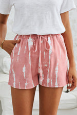 Load image into Gallery viewer, Tie-Dye Drawstring Waist Shorts with Pockets
