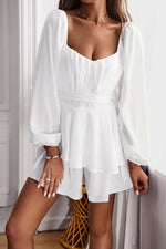 Load image into Gallery viewer, Long Balloon Sleeve Layered Romper
