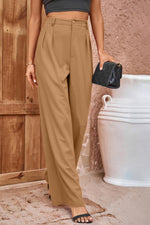 Load image into Gallery viewer, Pleated Detail Straight Leg Pants
