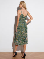 Load image into Gallery viewer, Ditsy Floral Tied Spaghetti Strap Dress
