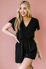 Load image into Gallery viewer, Flutter Sleeve Surplice Romper
