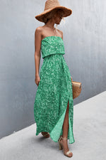 Load image into Gallery viewer, Strapless Split Maxi Dress
