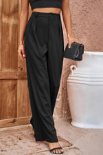 Load image into Gallery viewer, Pleated Detail Straight Leg Pants
