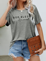 Load image into Gallery viewer, GOD BLESS AMERICA Graphic Short Sleeve Tee
