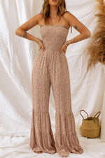 Load image into Gallery viewer, Floral Spaghetti Strap Smocked Wide Leg Jumpsuit
