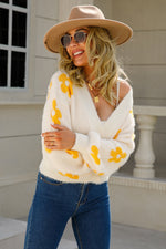 Load image into Gallery viewer, Floral Open Front Fuzzy Cardigan
