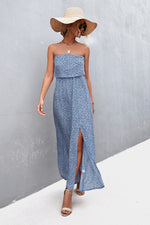 Load image into Gallery viewer, Strapless Split Maxi Dress
