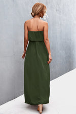 Load image into Gallery viewer, Strapless Split Maxi Dress
