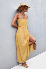 Load image into Gallery viewer, Strapless Split Maxi Dress
