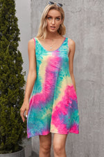 Load image into Gallery viewer, Tie-Dye Sleeveless Dress with Pockets
