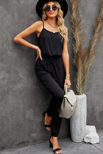 Load image into Gallery viewer, Spaghetti Strap Jumpsuit with Pockets

