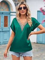 Load image into Gallery viewer, V-Neck Cuffed Blouse
