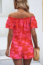 Load image into Gallery viewer, Floral Off-Shoulder Top and Shorts Set
