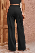 Load image into Gallery viewer, Pleated Detail Straight Leg Pants
