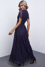 Load image into Gallery viewer, Scalloped Trim Lace Plunge Dress
