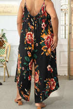 Load image into Gallery viewer, Plus Size Printed Spaghetti Strap Wide Leg Jumpsuit
