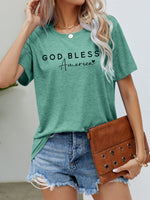 Load image into Gallery viewer, GOD BLESS AMERICA Graphic Short Sleeve Tee
