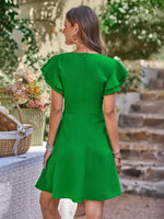 Load image into Gallery viewer, Flutter Sleeve V-Neck Dress
