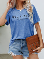 Load image into Gallery viewer, GOD BLESS AMERICA Graphic Short Sleeve Tee
