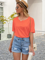 Load image into Gallery viewer, Round Neck Short Sleeve Top
