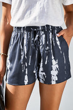 Load image into Gallery viewer, Tie-Dye Drawstring Waist Shorts with Pockets
