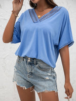 Load image into Gallery viewer, V-Neck Short Sleeve Blouse
