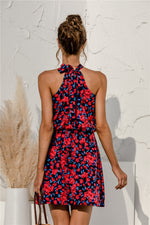 Load image into Gallery viewer, Floral Tied Sleeveless Mini Dress
