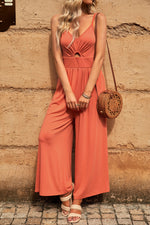 Load image into Gallery viewer, Smocked Spaghetti Strap Wide Leg Jumpsuit
