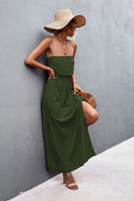 Load image into Gallery viewer, Strapless Split Maxi Dress
