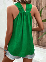 Load image into Gallery viewer, Ruched Grecian Sleeveless Blouse
