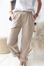 Load image into Gallery viewer, Paperbag Waist Pull-On Pants with Pockets
