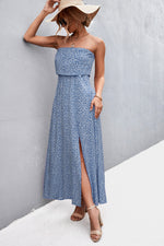 Load image into Gallery viewer, Strapless Split Maxi Dress
