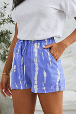 Load image into Gallery viewer, Tie-Dye Drawstring Waist Shorts with Pockets
