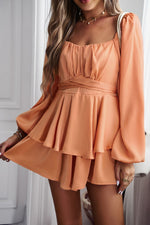 Load image into Gallery viewer, Long Balloon Sleeve Layered Romper
