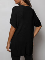 Load image into Gallery viewer, V-Neck Slit High-Low Knit Top
