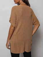 Load image into Gallery viewer, V-Neck Slit High-Low Knit Top
