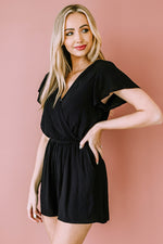 Load image into Gallery viewer, Flutter Sleeve Surplice Romper
