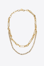 Load image into Gallery viewer, 18K Gold Plated Glass Stone Necklace
