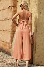 Load image into Gallery viewer, Spaghetti Strap Tied Seam Detail Jumpsuit
