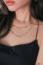 Load image into Gallery viewer, 18K Gold Plated Glass Stone Necklace
