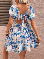 Load image into Gallery viewer, Floral Square Neck Puff Sleeve Dress
