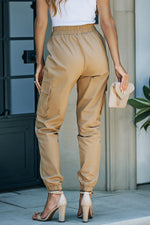 Load image into Gallery viewer, Elastic Waist Ankle-Length Cargo Joggers
