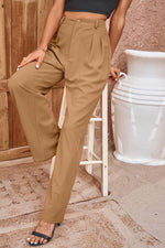 Load image into Gallery viewer, Pleated Detail Straight Leg Pants

