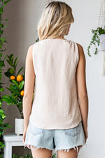 Load image into Gallery viewer, Knot Detail V-Neck Tank
