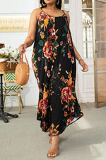 Load image into Gallery viewer, Plus Size Printed Spaghetti Strap Wide Leg Jumpsuit
