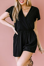 Load image into Gallery viewer, Flutter Sleeve Surplice Romper
