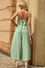 Load image into Gallery viewer, Spaghetti Strap Tied Seam Detail Jumpsuit
