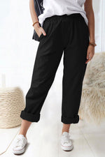 Load image into Gallery viewer, Paperbag Waist Pull-On Pants with Pockets
